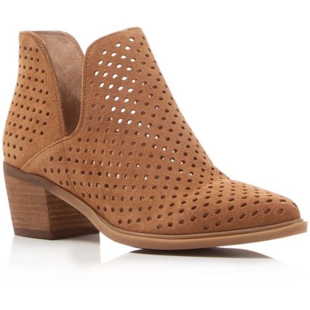 Steven by Steve Madden Danese Ankle Boots Leather Booties Tan Camel Sz 6